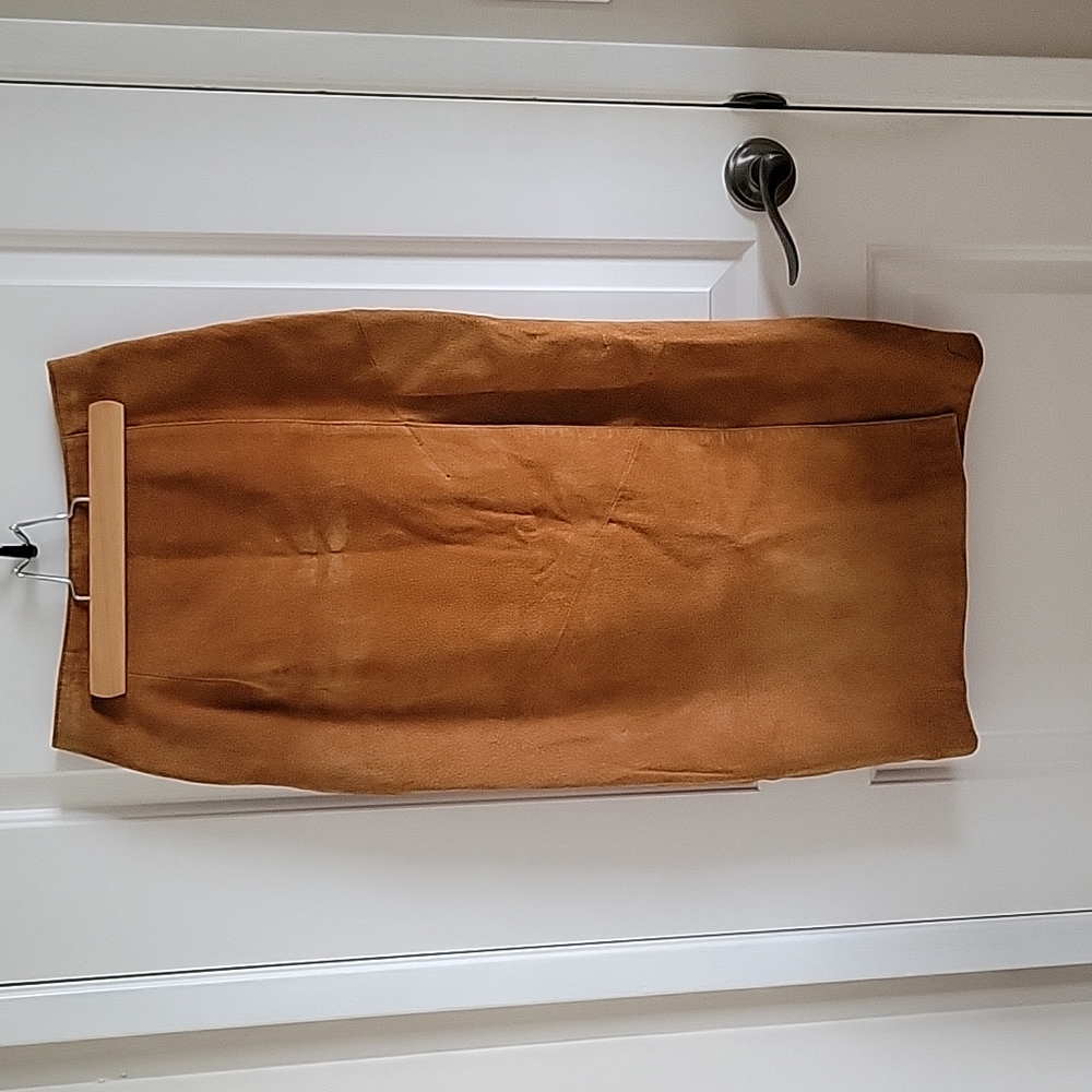 Vintage Leather Skirt With Slit Size 5/6